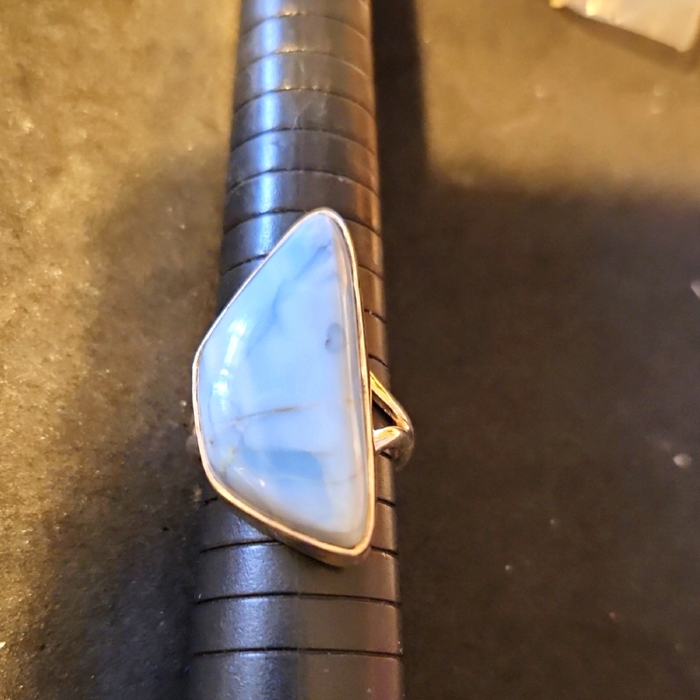 Blue Australian Opal Ring